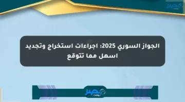 الجواز السوري 2025: إجراءات استخراج وتجديد أسهل مما تتوقع